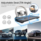 Steering Wheel Tray, Carbon Fiber 2-in-1 Car Tray & Seat Gap Filler, Car Desk, Car Laptop Desk, Car Desk for Laptop, Food Tray for Car, Steering Wheel Desk, Car Table, Universal Car Tray Organizer - Image 6