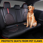 Custom Fit Camry Seat Covers for 2018-2024 Toyota Camry Gas - Black+Red | Waterproof Faux Leather Full Coverage, Car Seat Protectors Full Set, Fit Toyota Camry LE SE SE Nightshade, Airbag Compatible - Image 5