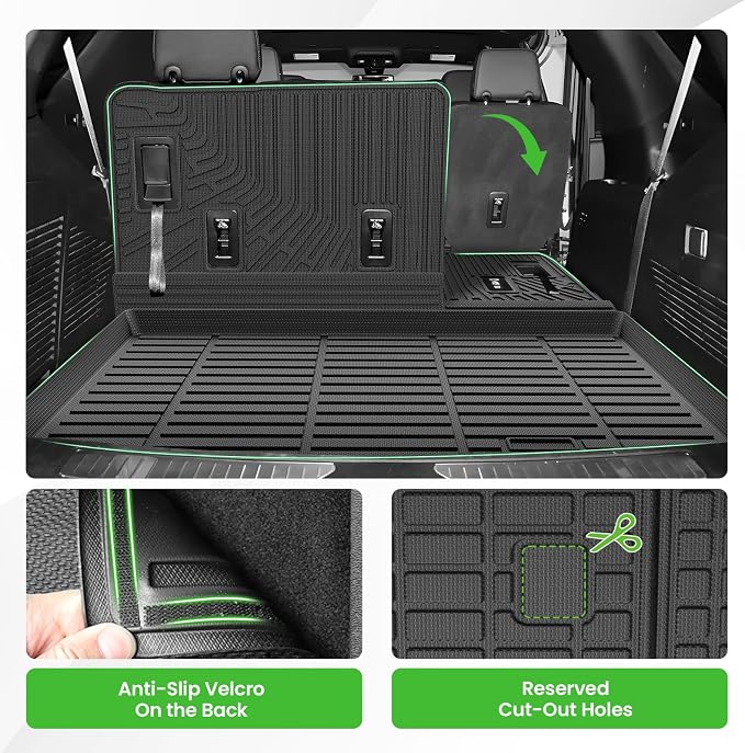 Cargo Liner for Chevy/Chevrolet Suburban & GMC Yukon XL 2021-2025 2026, All Weather Cargo Mats for Suburban Accessories, Heavy Duty TPE Trunk Mat, Car Accessories - Image 3