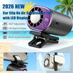 Clip On Air Conditioner Fan, 199 Speeds & 16°C Cooling (Pink) | Premium ABS for Car/Office/Bed/Beach, 20dB Ultra-Quiet, 2000mAh Battery, 360° Rotation, USB-C, LED Display, Secure Clip - Image 3