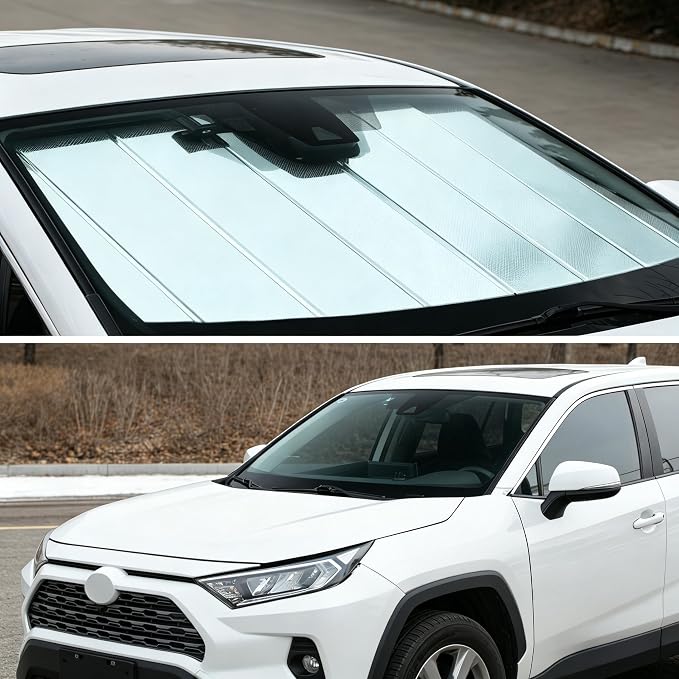 Windshield Sun Shade for Toyota 4Runner SUV 2025-2026, Foldable Front Window Shade with 3-Layer Reflective Material to Keep Car Cool - Image 7