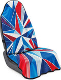 Car Seat Towel Cover for Front Seat, 1Pc Sweat Absorbent Car Seat Protector with Non-Slip Backing, Waterproof Towel Car Seat Cover for Runners, Gym, Swimming, Beach, Pets, Patchwork Flag by Corthena