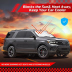ARISMOTOR Windshield Sun Shade for Ford Expedition 2018-2025 | Custom Fit, Foldable, Front Window Sunshade Sun Visor Protector, Block UV Rays, Keep Car Cooler - Image 7