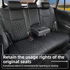 Lolcar Rav4 Seat Covers for Toyota RAV4 2019 2020 2021 2022 2023 2024 2025 LE,XLE,XLE Premium,Limited,Car Seat Cover for Trucks SUV,Leather Seat Cushion Full Set,Faux Leather (Grid Black) - Image 4