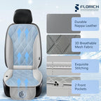 Cooling Car Seat Cushion Ventilated Car Seat Cover with 3-Speed Adjustable Universal Fit for 12V/24V Car SUV Truck Van for Summer, Gray - Image 6