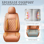 Fit Avalon Premium Leather Car Seat Covers for Toyota Avalon 2001-2021 2022 - Waterproof，Breathable，All-Weather Seat Cushion Protecto & Airbag Compatible, Full Set Brown - Image 7