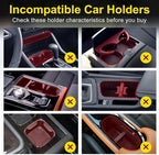 Cup Holder Expander (Adjustable Holder & Base, Auto-Fit Hold, One Button Open), Car Cup Holder Expander for Yeti, Hydro Flask, Nalgene, Owala, Bottles in 2.6"- 4.8" (Black,1 Pack) - Image 2