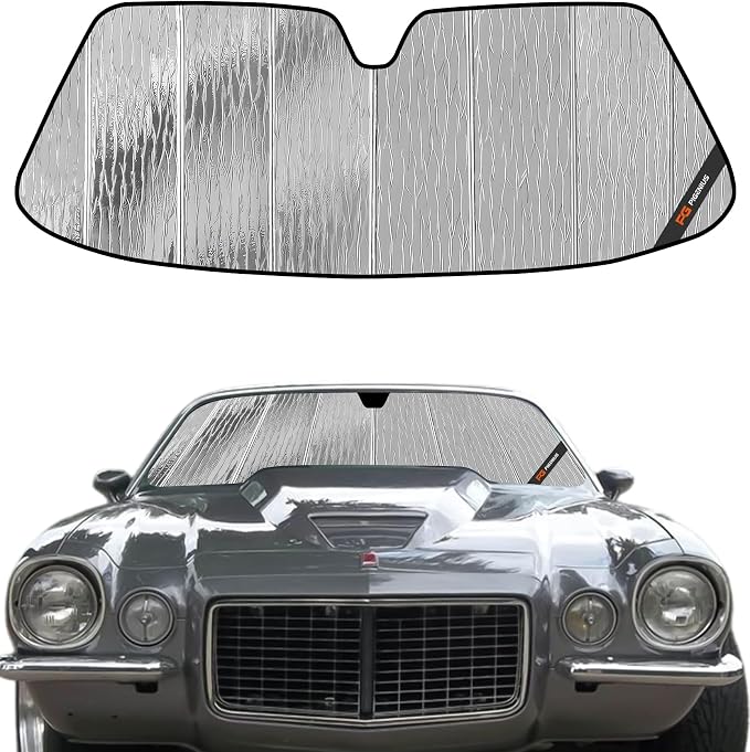 Pigenius Windshield Sun Shade for Chevrolet Camaro 1970-1981, for Pontiac Firebird 1970-1981, Custom Front Window Sunshade - AstraGuard by Pigenius