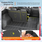 powoq Cargo Mat & Backrest Mats Compatible with 2023-2025 Mazda CX-5 | Cargo Liner Seat Back Protector TPE All Weather Replacement for Mazda CX-5 2023-2025 Accessories (Trunk Mat+Backrest Mats) - Image 2