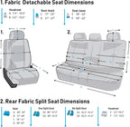 FH Group Premium Modernistic Flat Cloth Car Seat Covers – Universal Fit, Washable Seat Covers for SUV Sedan Van, Purple, Full Set - Image 4