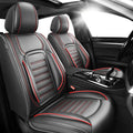 Fit Avalon Car Seat Covers for Toyota Avalon 2001-2021 2022 -Premium Leather, Waterproof，Breathable，All-Weather Seat Cushion Protecto & Airbag Compatible, 2 Front Seat Red Line Black by Unknown