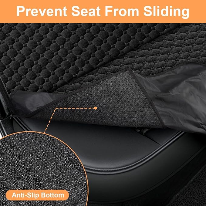 Mancro Dog Car Seat Cover for Back Seat, Waterproof Dog Hammock for Car | 600D Heavy Duty, Scratch-Resistant Back Seat Pet Cover for Dogs with PVE Nonslip Underside, Fits for Sedan, Trucks and SUVs - Image 6