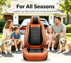 for Subaru Ascent 2019-2026 Car Seat Covers, Full Set, Brown | Luxury Full Coverage Leather Seat Protectors, Waterproof Breathable, Non-Slip, Easy to Install, Airbag Compatible, All-Season - Image 8