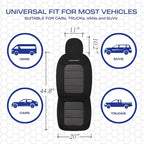 Skechers Memory Foam Seat Covers,Thick Cool Touch Fabric Seat Covers,Front Seat Covers Airbag Compatible,Automotive Comfort Protection for Most Cars,Vans,Trucks,SUV,Floor Grey - Image 5