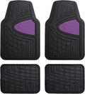 FH Group Automotive Floor Mats - Heavy-Duty Rubber Floor Mats for Cars, Universal Fit Full Set, Climaproof Floor Mats, Trimmable Floor Mats for Most Sedan, SUV, Truck Floor Mats Purple by FHGroup