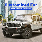 Car Windshield Sun Shade Umbrella for Jeep Gladiator 2020-2026, 1:1 Fit | [Reflective Coated Fabric] Car Shades Sun Visor Keep Car Cool and Protects Interior, Sunshade Umbrella for Front Window - Image 2