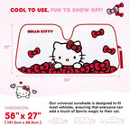 Carbella Hello Kitty Car Windshield Sun Shade, Official Sanrio Sun Shade for Car Window, Cute Sun Shade for Front Windshield, Hello Kitty Accessories for Women ﻿(Red Bow Dreams) - Image 6