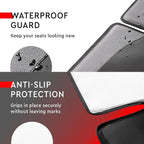 Helteko Car Seat Protector, 2 Pack Seat Protection Mat with Thick Padding, Durable Waterproof Fabric, Leather Reinforced Corners and Mesh Pockets - Image 4