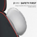 Seat Covers, Car Seat Covers Full Set, Luxury Nappa Leather Seat Covers, Breathable and Waterproof Car Seat Protector 5 Seat, Automotive Seat Covers Universal Fit for Most Cars-BlackRedline - Image 6