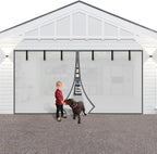 Privacy Garage Door Screen Blackout for 1 Car Garage-8x8FT Privacy Silver Grey Heavy Duty Magnetic Garage Screen, Hands Free, Magnetic Privacy Garage Screen Door by LIAMST