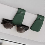 Sotfamily Magnetic Sunglass Holder for Car Visor, 2 Packs, Faux Leather | Strong Magnetism, for Most Car Visors, No Marks on Visor, Gift-Ready Packaging, Sunglass Organizer, Car Accessories for Men by Sotfamily