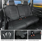 Lolcar CRV Seat Covers Custom Fit for Honda CRV 2023 2024 2025 2026 Leather Car Seat Cover Full Set for Trucks SUV,Waterproof Car Seat Cushion,Faux Leather (Black) - Image 5