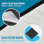BDK UltraFit Waterproof Towel Seat Covers for Cars - 1 Piece Washable Cloth Car Seat Cover Towels Front Seats - Sweat Seats Protector for Gym, Swimming, Surfing, Running - Universal Fit for Most Cars - Image 9