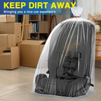5 Pack 36'' x 50'' Extra Large Clear Plastic Storage Bags | 2 Mil Storage Bags Ideal for Car Seats, Suitcases, Strollers, Small Bikes, Attic Storage, Clothes, Xmas Trees, (with 5 Ties) - Image 6