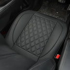 1 Pack Leather Front Car Seat Covers,Bottom Seat Covers for Cars,Driver Car Seat Cover,Luxury Seat Protectors,Waterproof,Anti-Slip,Full Wrap,for Most Vehicles,Sedan,Truck,SUV(Black) - Image 4