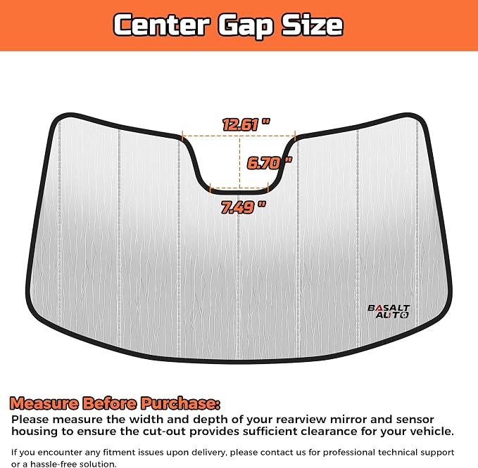 2023-2026 RX Windshield Sun Shade Compatible with 2023-2026 Lexus RX350 / RX350h / RX450h+ / RX500h Silver Reflective Foldable Front Sun Visor Sunshade Protector with Storage Bag Keep Interior Cool - Image 3