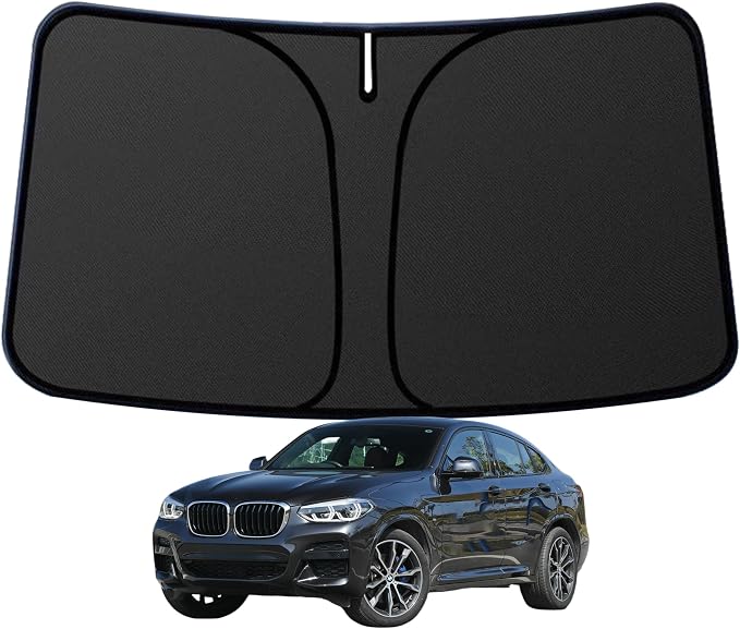 X4 Windshield Sun Shade for BMW X4 2019-2025 Blocks UV Rays Accessories,1:1 Custom Foldable Thickened Wear-Resistant Front Window Sunshade Visor,Keeps Your Car Cooler by Achaltiza