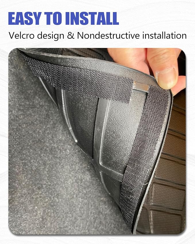 Cargo Liners Backrest Mat for Lexus RX350 RX350H RX450H+ RX500H Accessories 2023-2025 with Hook&Loop Rear Trunk Mat Rear Seat Back Cover Protector All Weather Anti-Slip Split Dog Liner 4 PCS - Image 6