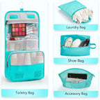 OlarHike 10 Set Compression Packing Cubes for Travel Essentials,Compressible Expandable Space Saver Bags for Organizing Clothes,Luggage Suitcase Garment Bags with Over 1000 pcs Mesh Holes(Blue Green) - Image 5