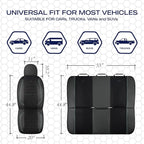 Skechers Air-Cooled Memory Foam Seat Cover,Mesh Thick Car Seat Covers,Piping Leather Car Seat Cover,Airbag Compatible,Automotive Comfort for Most Cars, Vans, Trucks, SUV(Mint,Full Set) - Image 6