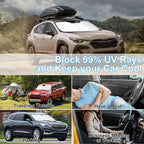 3PCS Car Window Shades Front Windshield Sun Shade Foldable Window Shade Custom Fit for 2024-2026 Subaru Crosstrek Accessories Car Shades for Front Windows Anti-UV Rays Block Heat - Image 6