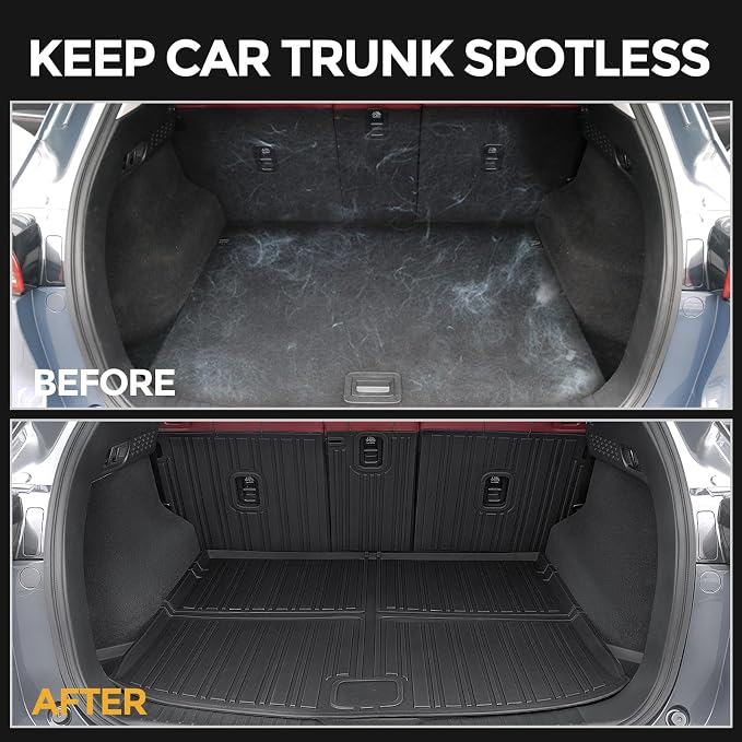 Cargo Mat for 2017-2025 Mazda CX-5 Accessories | Full-Coverage Cargo & Backrest Protection, Odorless TPE, All-Weather Protection, Folds with Rear Seats, 3D Custom Fit - Image 3