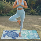 Sea Turtle Car Seat Towel Cover After Gym Quick-Dry & Absorbent Car Seat Hoodie Towel Polynesian Style Sports Towel for Gym Workout, Running, Swimming, Beach and Hiking - Image 8