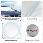 FORTEM Windshield Sun Shade - Sunshade for Car Windshield - 240T Polyester | Foldable Window Shade | Heat & UV Shield | Storage Bag - Image 8