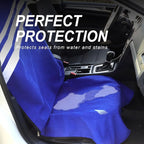Sweat Towel Car Seat Cover Protector Front Seats for Gym Workout, Running, Swimming, Beach and Hiking, Waterproof Universal Seat Cover for Car, Trucks, Van & SUV (1, Blue White Stripe, Front) - Image 3