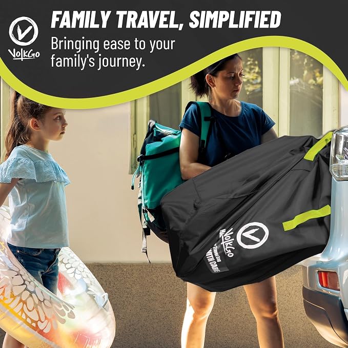 Super Extra Large Stroller Bag for Airplane with Padded Backpack Shoulder Straps, Double Stroller Cover for Air Travel, Jogger & Carrier - Fits All, Gate Check Bag, Waterproof Travel Cover. - Image 8
