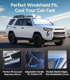 Nmoiss Windshield Sun Shade Umbrella Custom Fit for Toyota 4Runner 2010-2026 Accessories, [Vinyl Coating Heat Shield] Protect Car from Sun Rays & Heat Damage Keep Cool and Protect Interior - Image 7