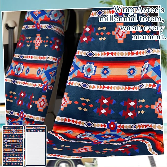Hahafelt 2 Pack Car Seat Towel Covers Athletic Running Towel Performance Microfiber Post Workout Sweat Washable Cover Non Slip for Seat Outdoor Sport (Aztec) - Image 4