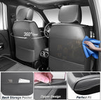 CAR PASS Nappa Leather Car Seat Covers Full Set Faux Leather, Black Gray | Luxury Nappa Leather,360° Full Protection,Water resistant,3D Foam Comfort,Universal Fit for Most Cars SUV Truck,Scratch proof - Image 2