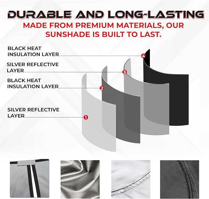 Autotech Park Foldable Sunshade Compatible with 2011-2015 Kia Optima Sedan, UV Reflective and Easy Storage, Custom-fit Car Windshield Sun Shade - Image 6