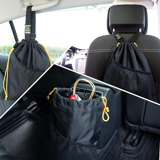 GNEGNI 2PCS Hanging Car Garbage Can - Waterproof Leakproof Trash Bag | Car Trash Can with Durable Leakproof Lining, Keeps Vehicle Clean and Neat - Image 7