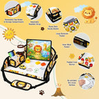 Kids Travel Tray for Car Seat, Toddler Car Seat Activity Tray, Kids Carseat Lap Table, Road Trip Essentials for Airplane, Lap Desk for Kid Roadtrip Activities, Lion - Image 5