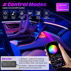 Acrylic Interior Car LED Strip Lights, Dreamcolor 10-in-1 Car Ambient Lighting Kit, with APP Control, 622 LED Fiber Optic Strip Lights for Cars, Supports Neon Sync with Music DIY Mode - Image 4