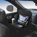 Backseat Car Organizer with Detachable Steering Wheel Tray 1 Pack,Car Back Seat Laptop Desk, Multifunctional Food Tray,Back Seat Car Storage & Tablet Holder for Kids (Black, 1PC) by GMQ