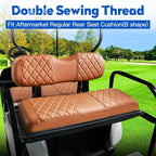NOKINS Golf Cart Seat Covers 4 Piece Fits EZGO TXT 1994-2013/RXV 2008 up | Front and Rear Seat Vinyl Covers, Golf Cart Accessories, No Staples(All Brown) - Image 3