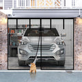Fiberglass Garage Door Screen, Sunmoxia 8x7Ft Magnetic Heavy Duty Garage Door Curtain with 4 Strapping Tapes - Durable Breathable Mesh Patio Porch Privacy Curtain by Sunmoxia